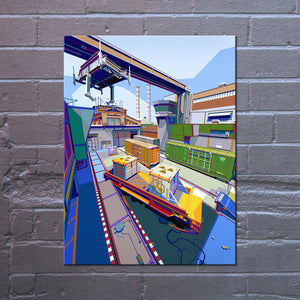 Train A Bombsite Metal Print **DAMAGED**